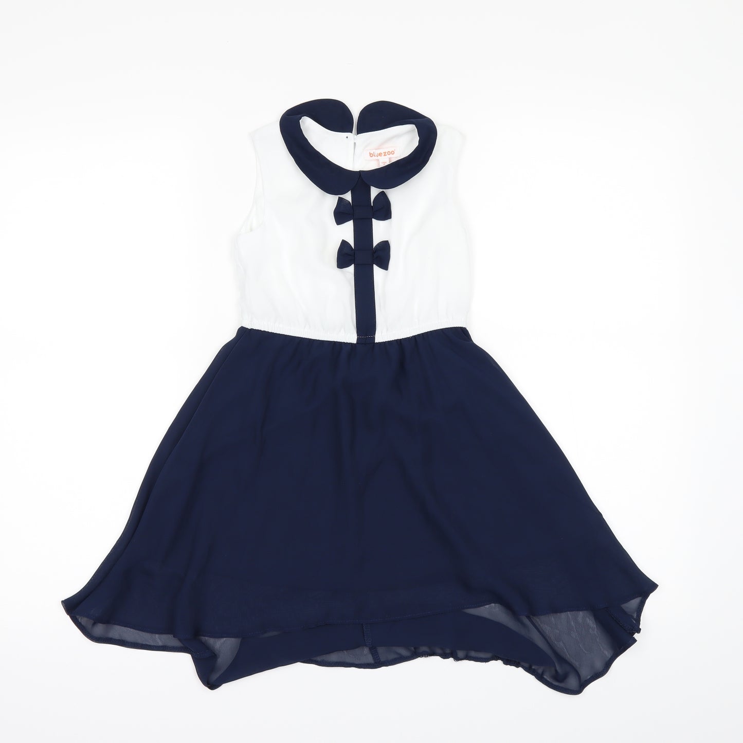 Bluezoo Girls White   Fit & Flare  Size 4 Years