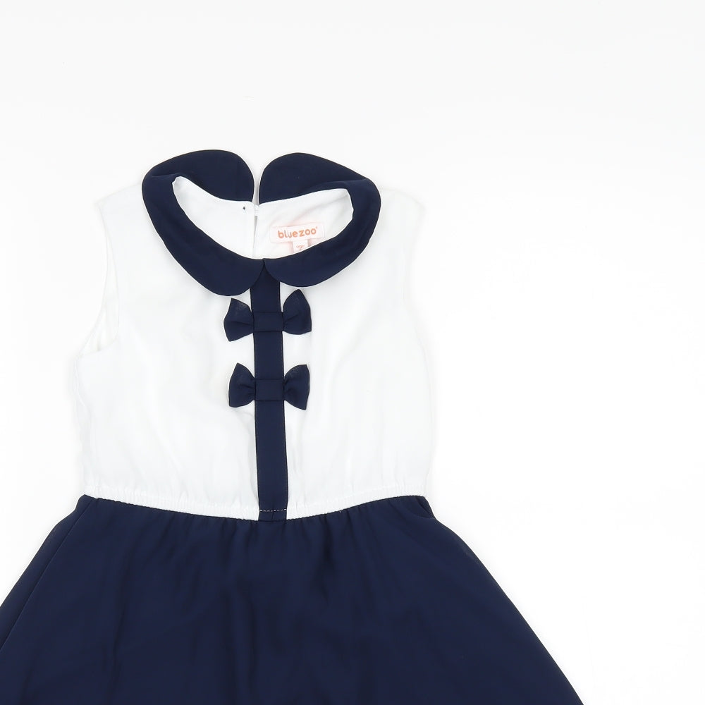 Bluezoo Girls White   Fit & Flare  Size 4 Years