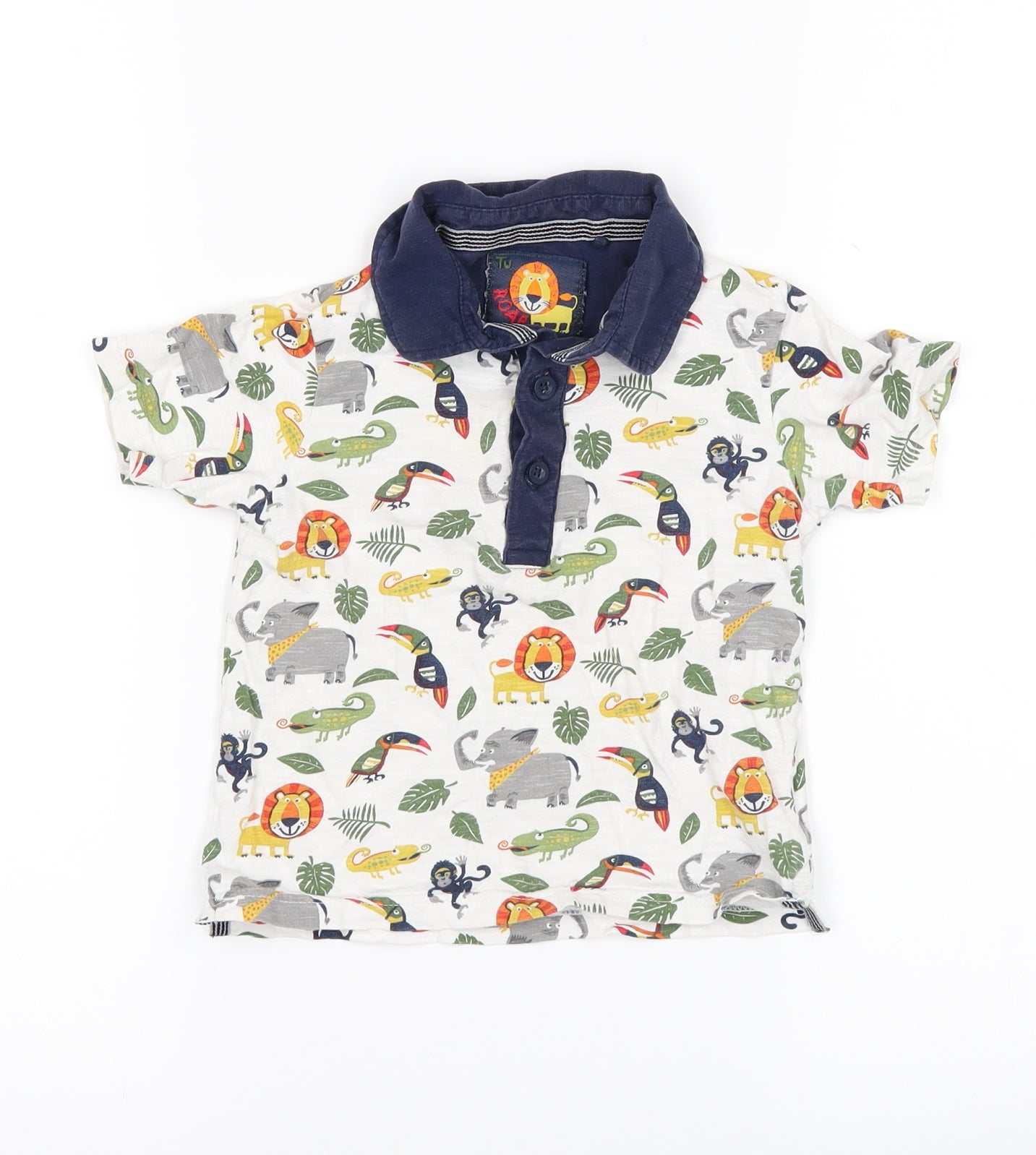 TU Boys White   Basic Polo Size 12-18 Months