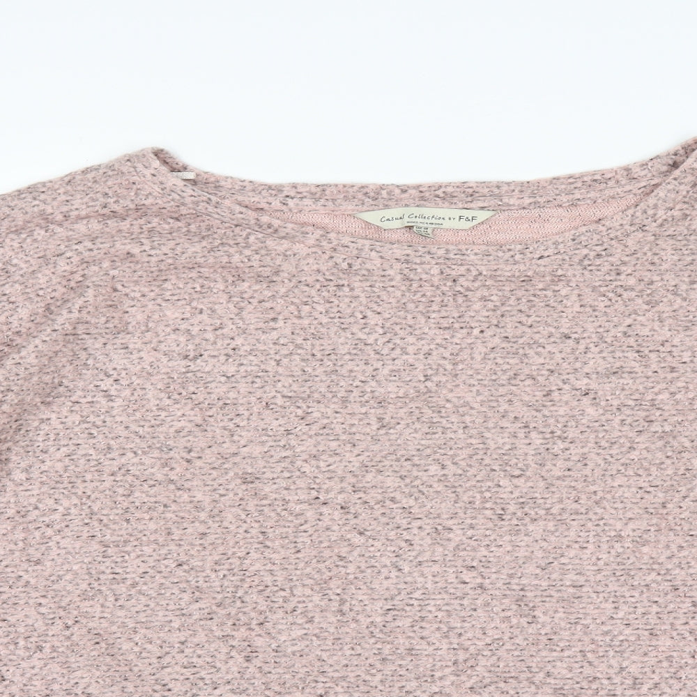 F&F Womens Pink   Pullover Jumper Size 18
