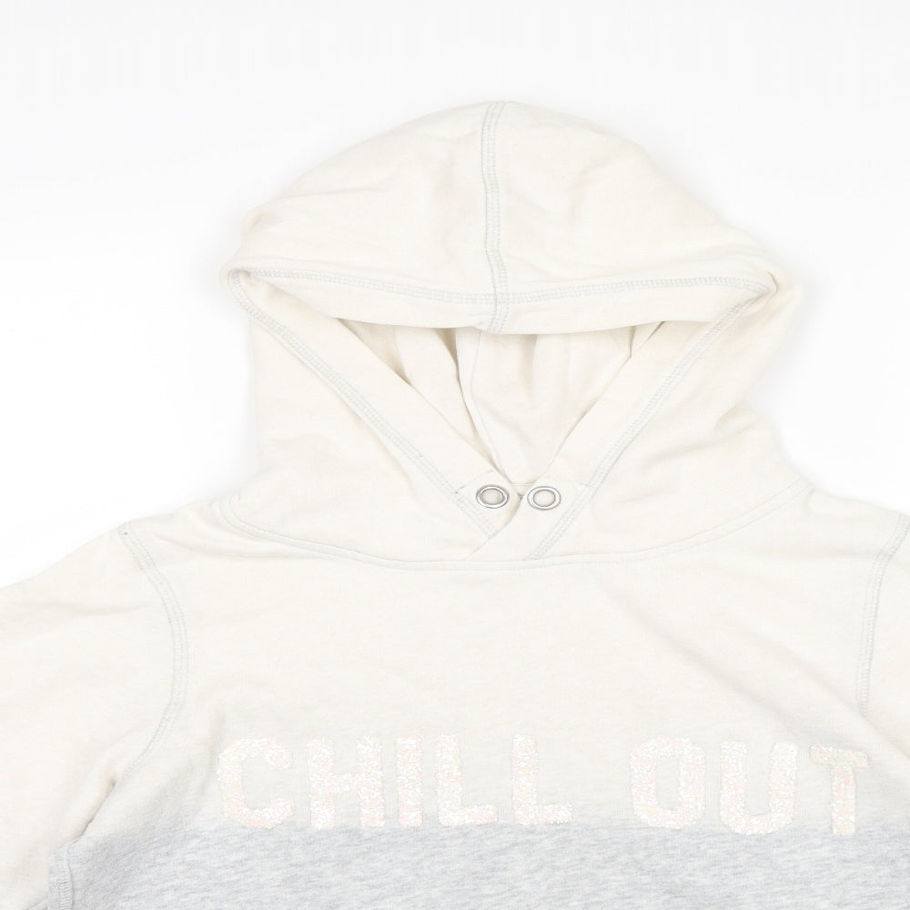 H&M Girls Grey   Pullover Hoodie Size 12-13 Years