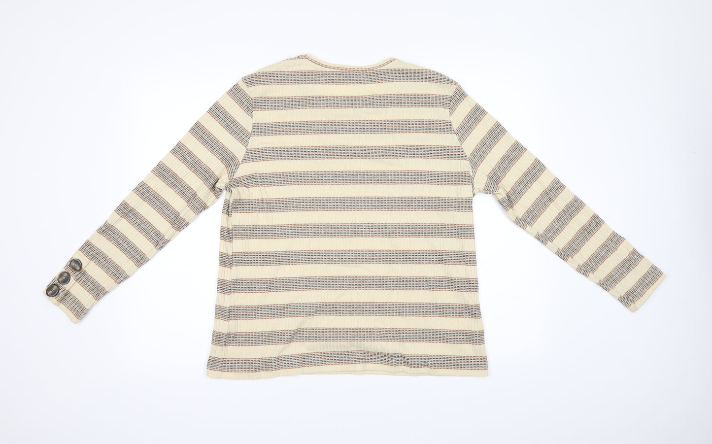 Papaya Womens Beige Striped  Pullover Jumper Size 18