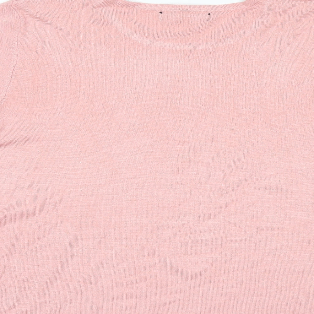 Just Elegance Womens Pink   Pullover Jumper Size S