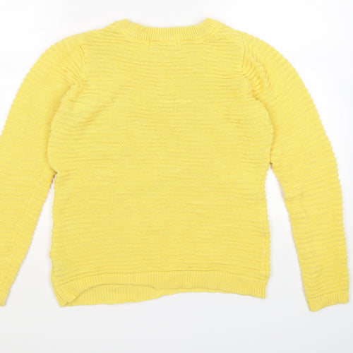 Paul Costelloe Womens Yellow  Knit Pullover Jumper Size S