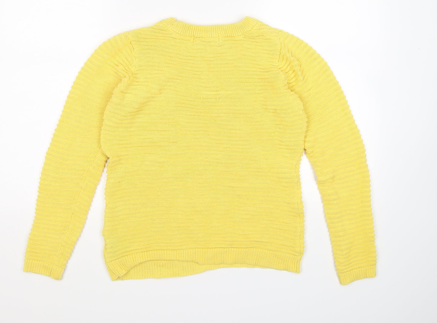 Paul Costelloe Womens Yellow  Knit Pullover Jumper Size S