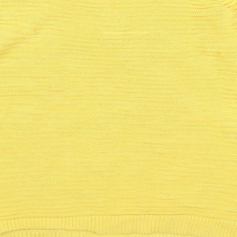 Paul Costelloe Womens Yellow  Knit Pullover Jumper Size S