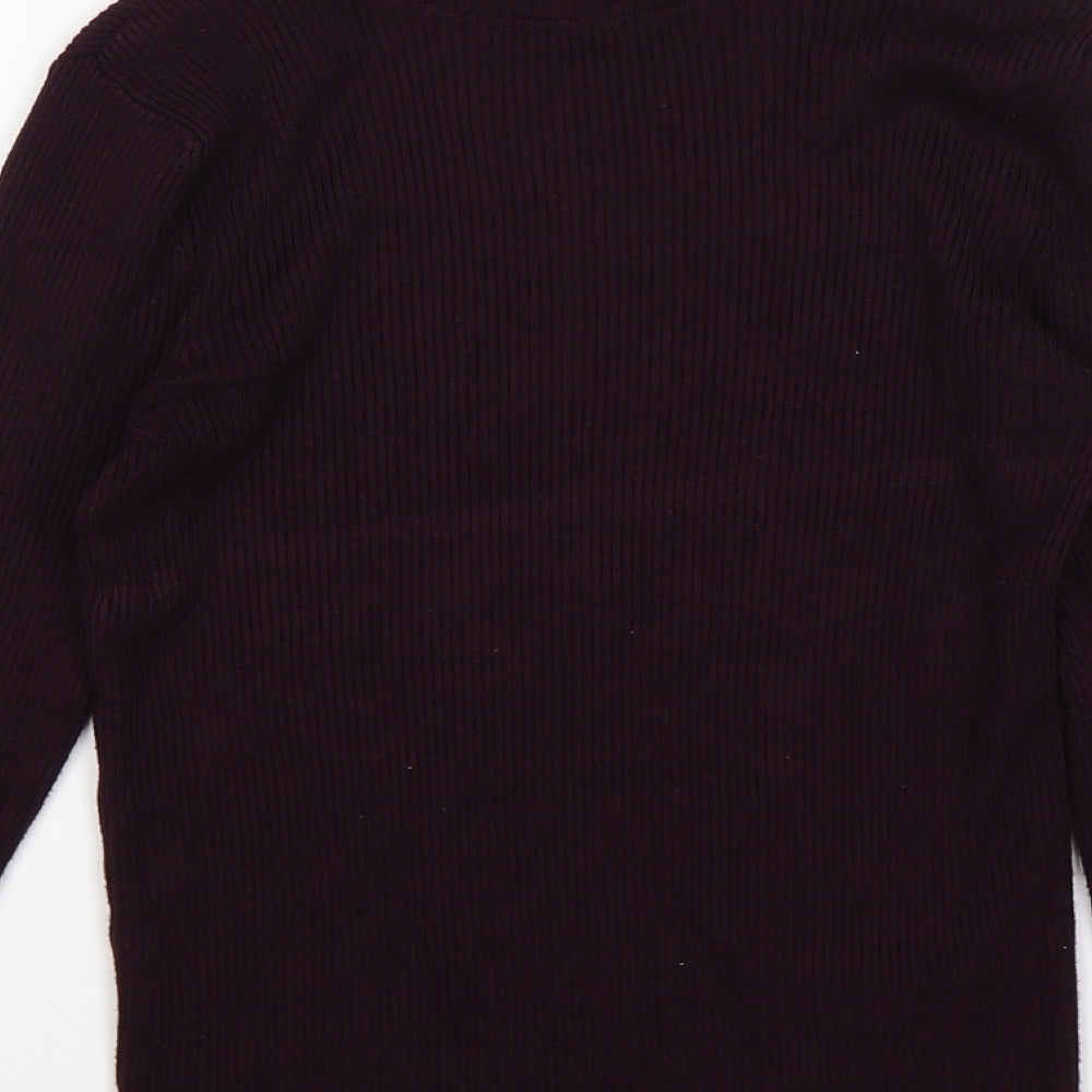 Marks and Spencer Womens Purple  Knit Pullover Jumper Size 10