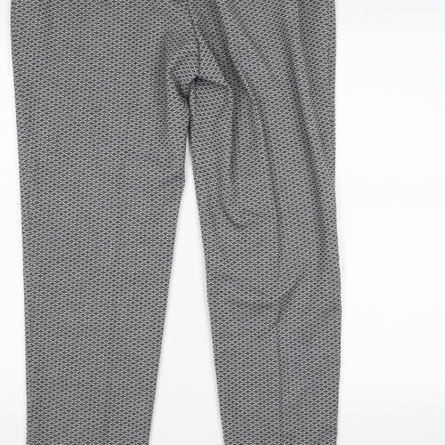 NEXT Womens Green Geometric  Trousers  Size 12 L31 in - work office formal