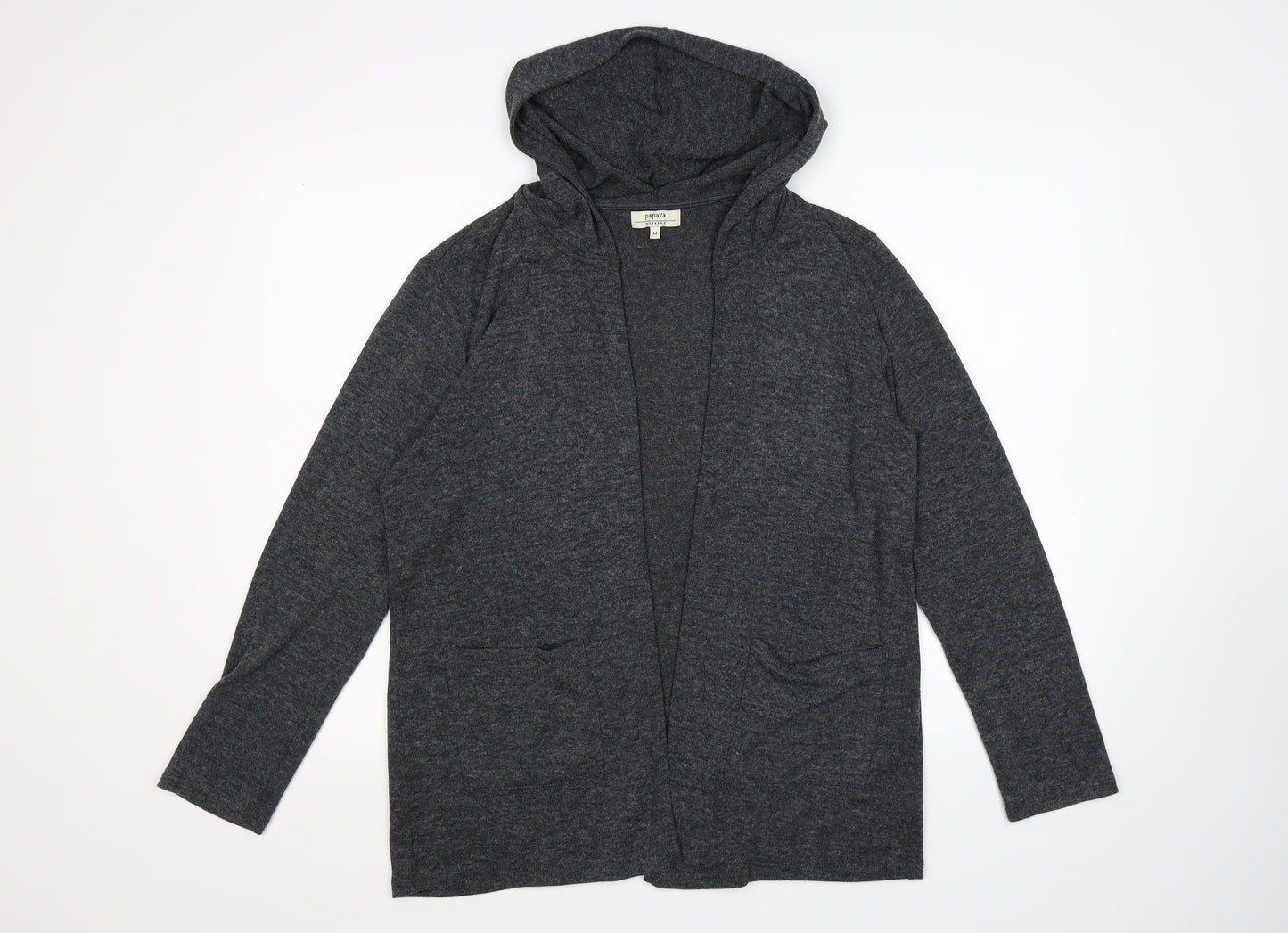 Papaya Womens Grey   Wrap Hoodie Size M