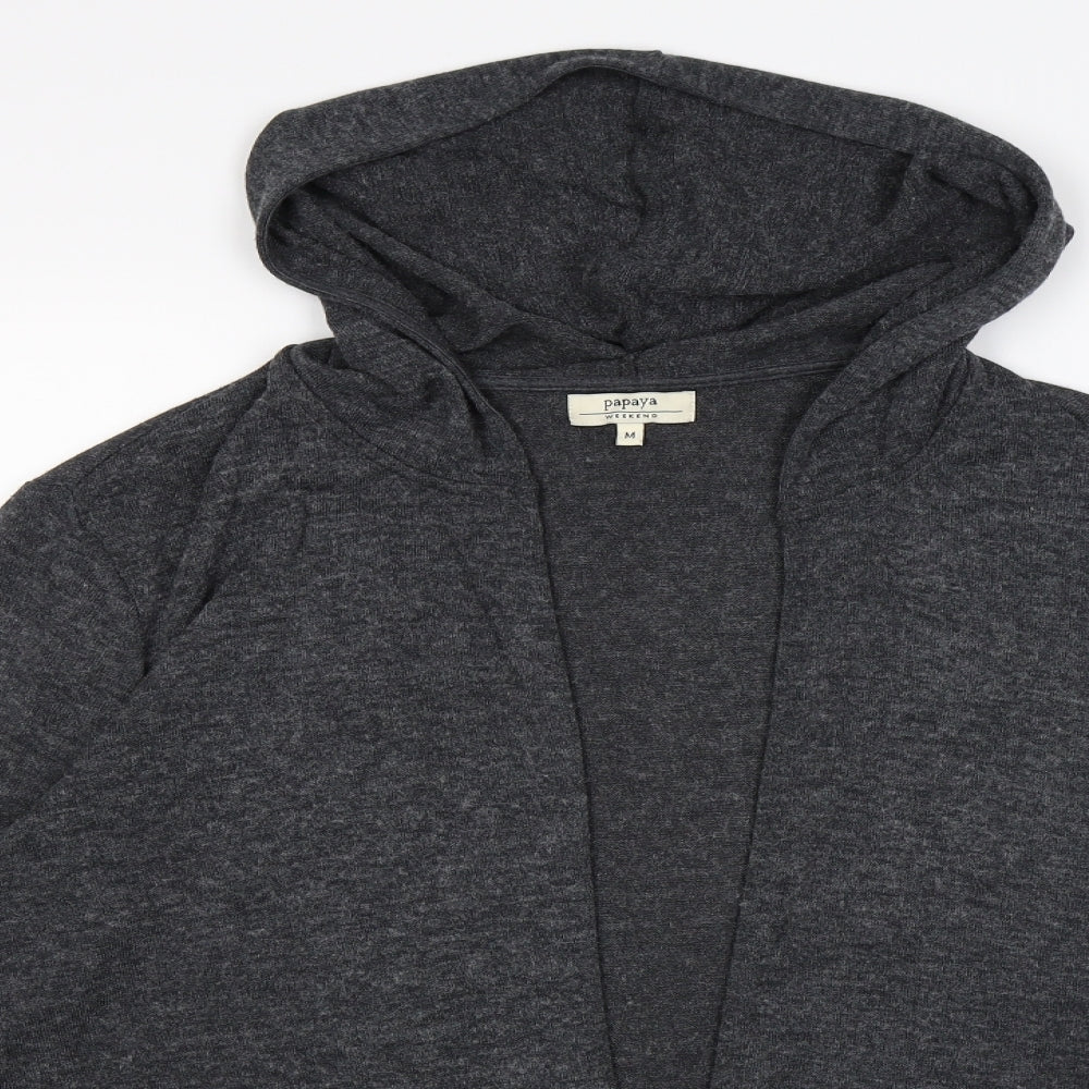 Papaya Womens Grey   Wrap Hoodie Size M