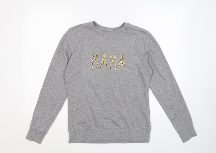 Preworn Womens Grey  Jersey Pullover Sweatshirt Size S  - mama