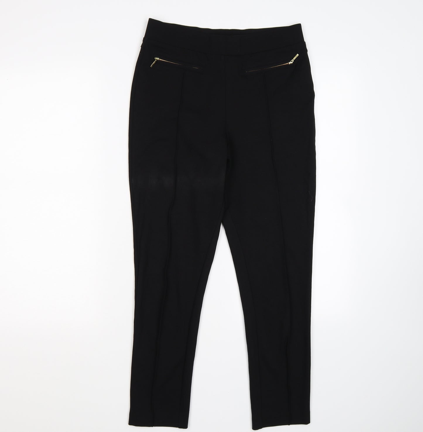 TU Womens Black  Jersey Capri Leggings Size 10 L26 in