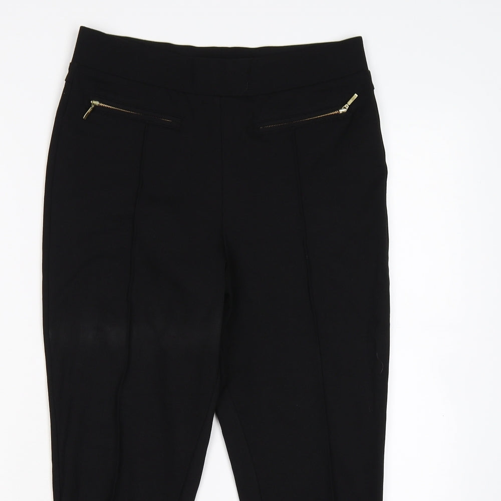 TU Womens Black  Jersey Capri Leggings Size 10 L26 in