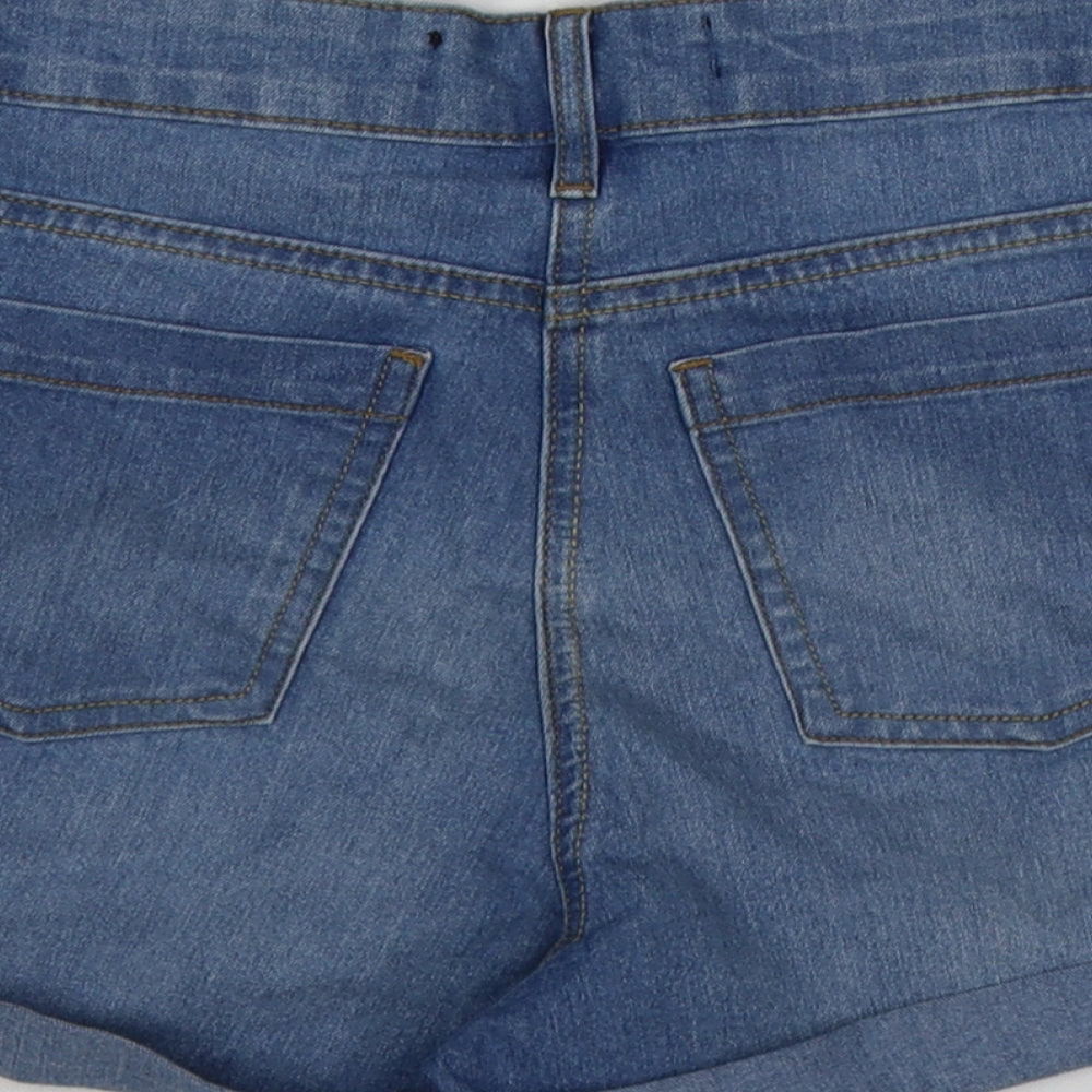 PEP & cO Womens Black  Denim Cut-Off Shorts Size 10