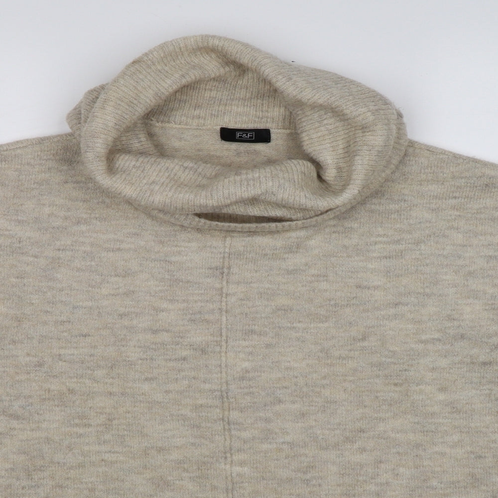 F&F Womens Beige  Knit Pullover Jumper Size L