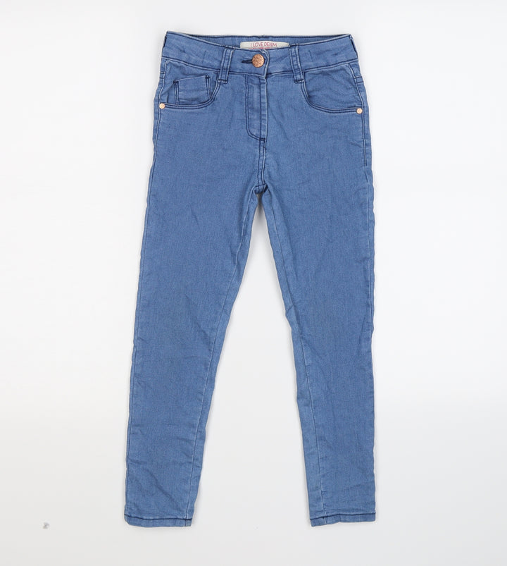 Matalan Girls Blue Denim Skinny Jeans Size 7 Years