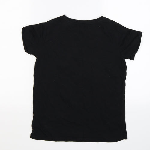 rivber island Girls Black   Basic T-Shirt Size 9-10 Years  - adventure graphic