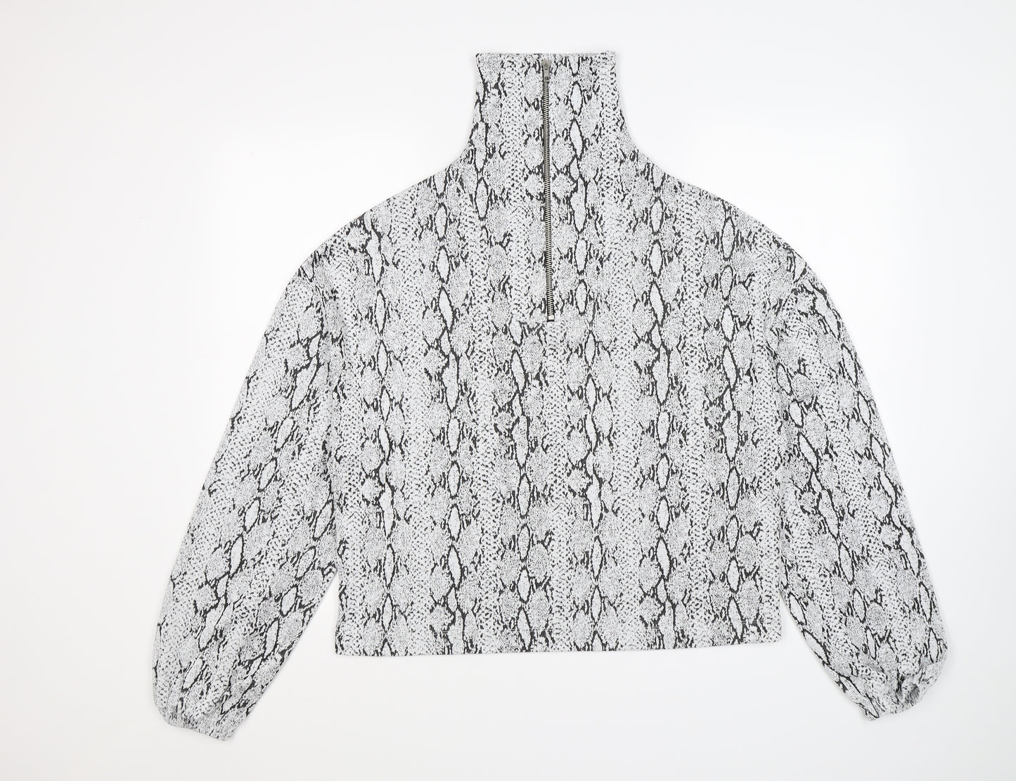 Very Womens Grey Animal Print  Pullover Jumper Size 12  - snake print