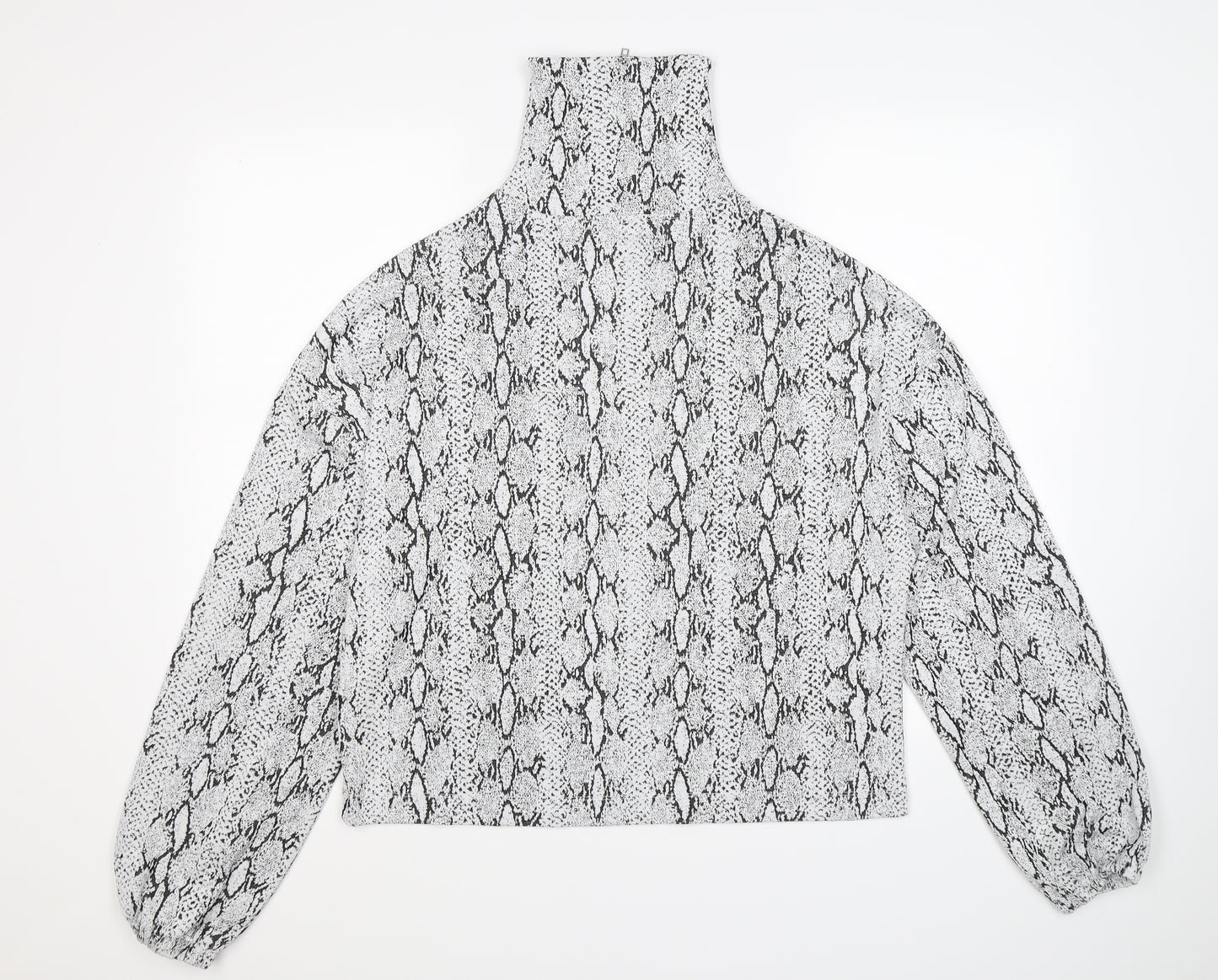 Very Womens Grey Animal Print  Pullover Jumper Size 12  - snake print