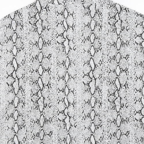 Very Womens Grey Animal Print  Pullover Jumper Size 12  - snake print