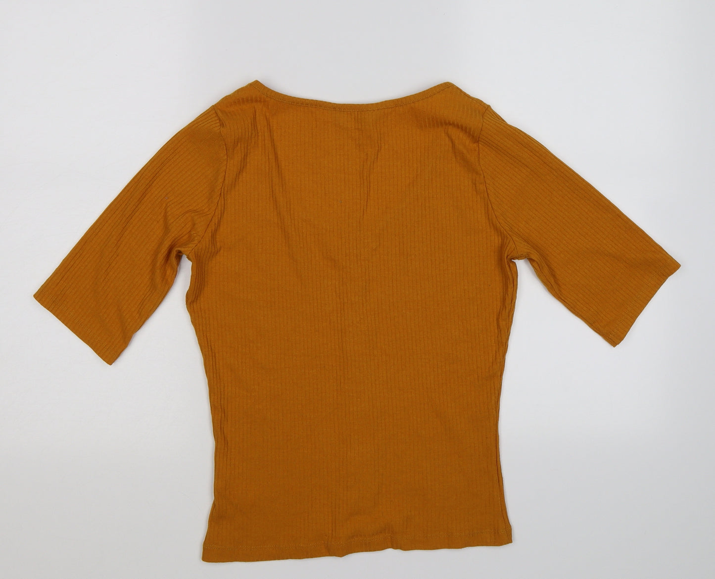 F&F Womens Orange Striped  Basic T-Shirt Size 12