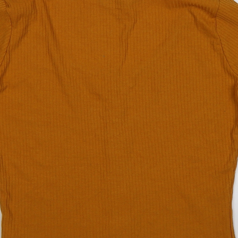 F&F Womens Orange Striped  Basic T-Shirt Size 12
