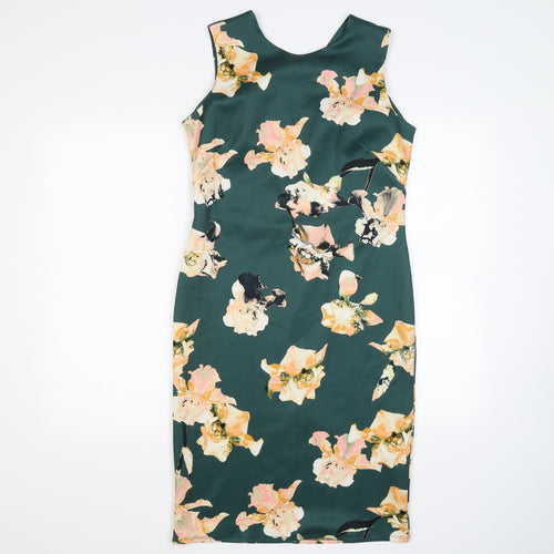 dorothy perking Womens Green Floral  Bodycon  Size 12