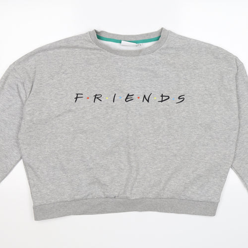 friends Womens Grey  Jersey Pullover Sweatshirt Size 14  - FRIENDS. Cropped
