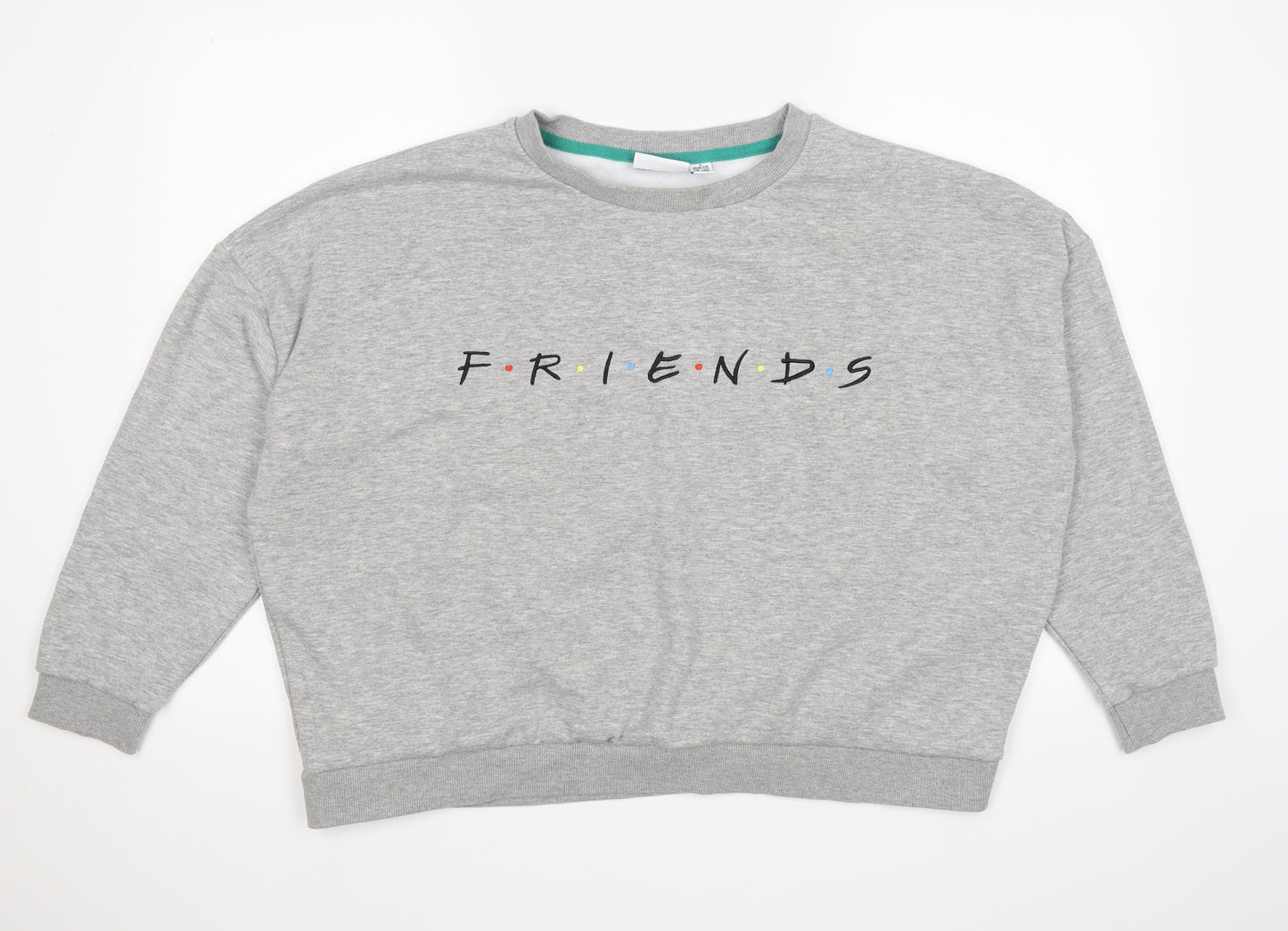 friends Womens Grey  Jersey Pullover Sweatshirt Size 14  - FRIENDS. Cropped