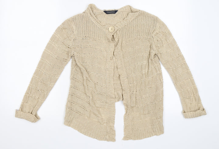 BHS Womens Beige  Knit Cardigan Jumper Size 12