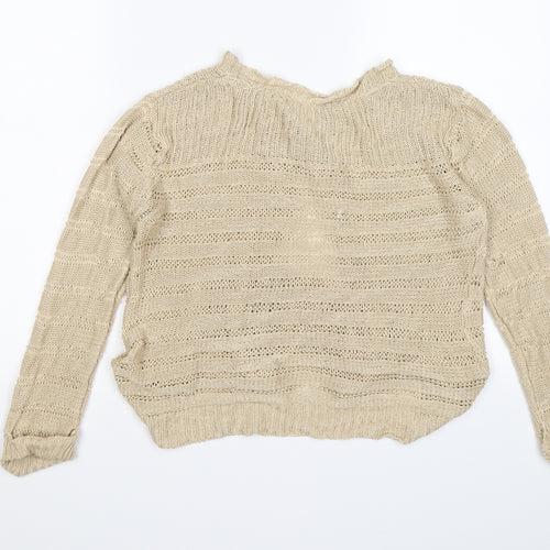 BHS Womens Beige  Knit Cardigan Jumper Size 12