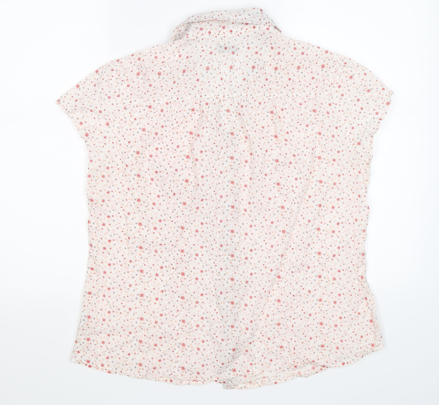 Cherokee Womens Beige Floral  Basic Blouse Size 16