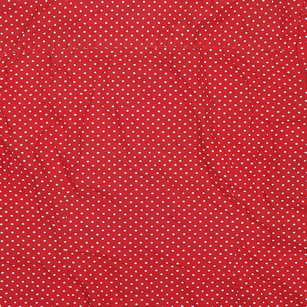 Debenhams Womens Red Polka Dot  Basic Blouse Size 12