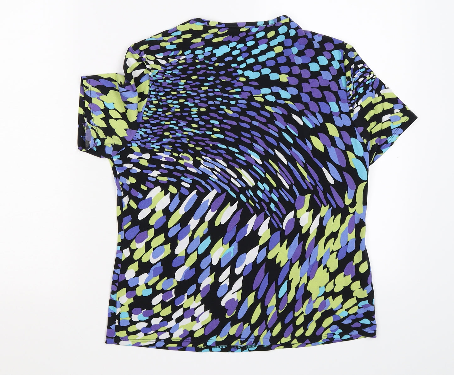 CC Womens Purple Geometric  Wrap T-Shirt Size M
