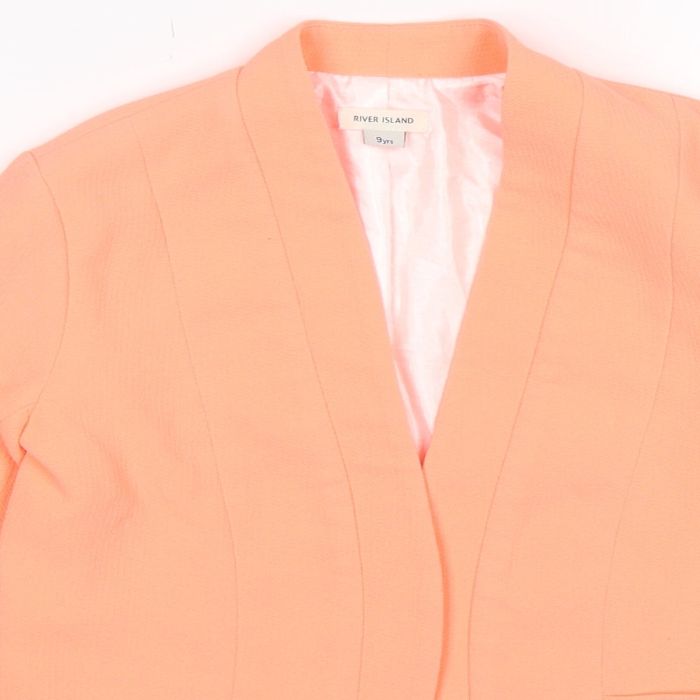 River Island Girls Orange   Jacket Blazer Size 9-10 Years  - neon