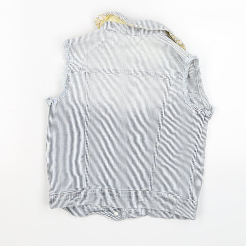 Xhilaration Womens Blue Striped Denim Jacket  Size 6