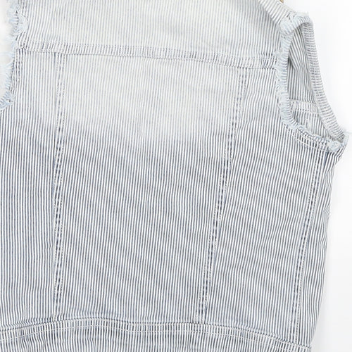 Xhilaration Womens Blue Striped Denim Jacket  Size 6