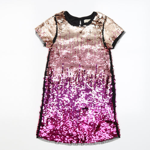 Primark Girls Pink   A-Line  Size 6-7 Years  - Sequins. Ombre