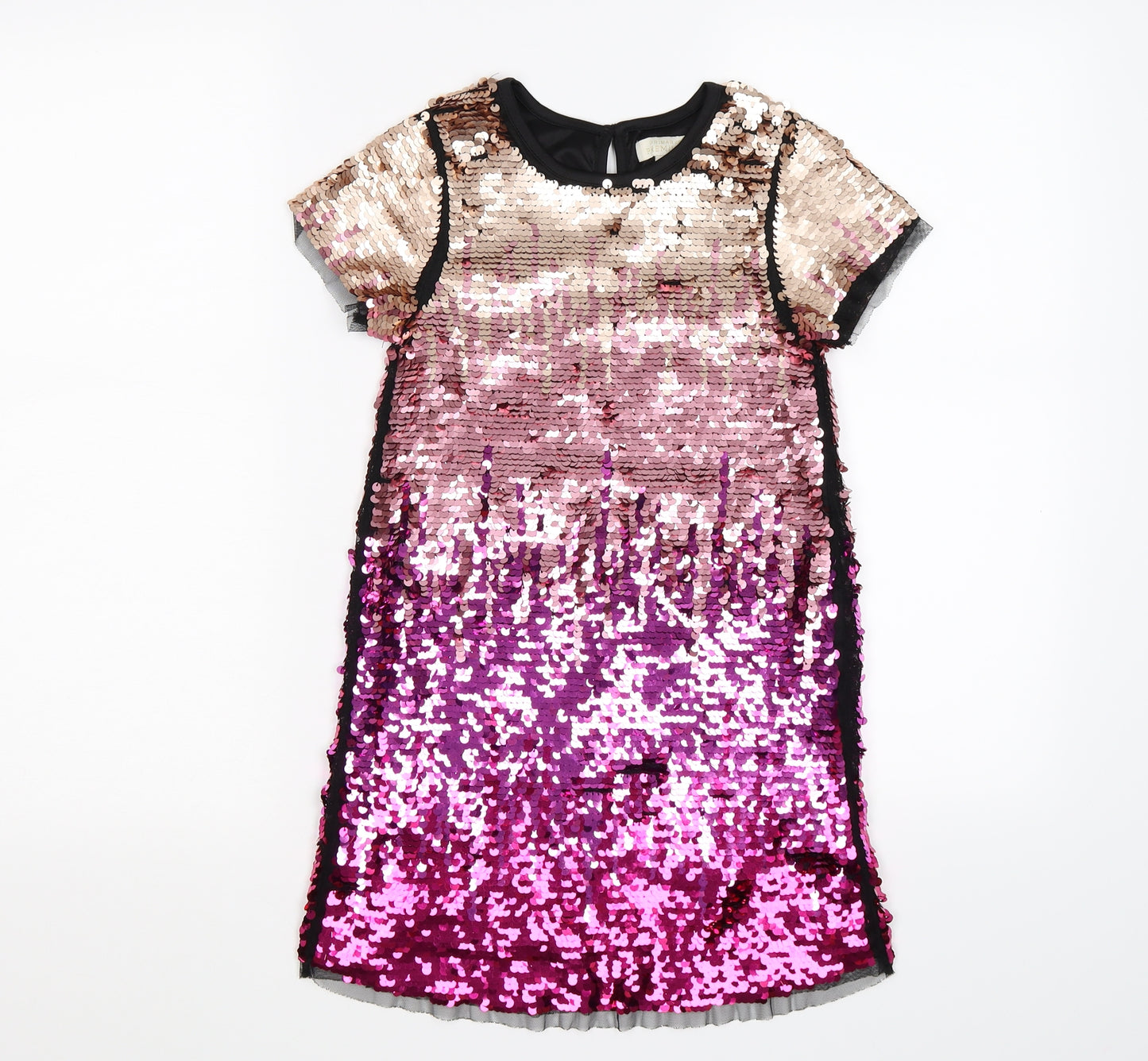 Primark Girls Pink   A-Line  Size 6-7 Years  - Sequins. Ombre