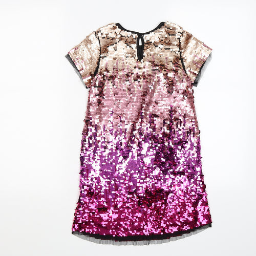 Primark Girls Pink   A-Line  Size 6-7 Years  - Sequins. Ombre