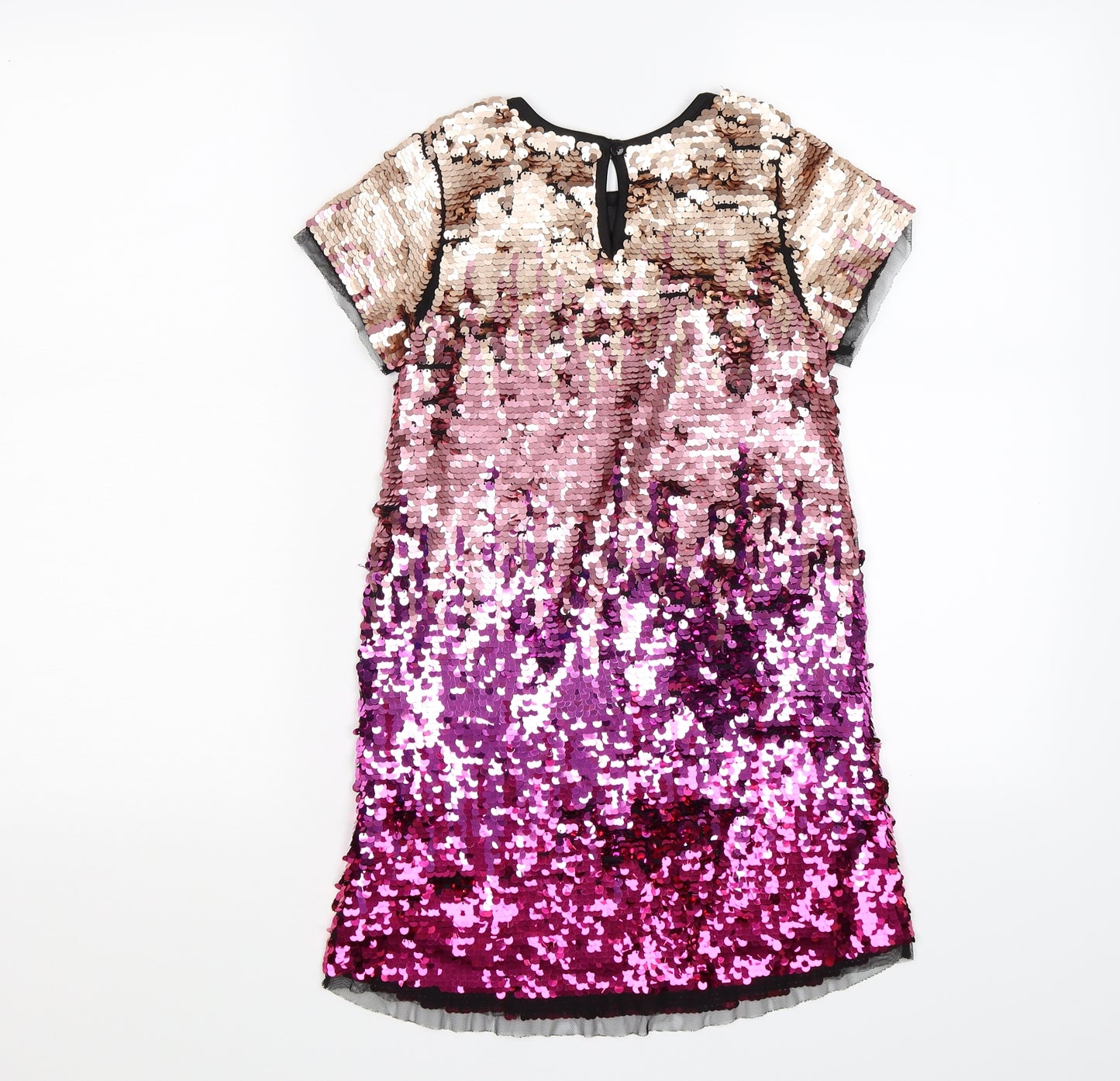 Primark Girls Pink   A-Line  Size 6-7 Years  - Sequins. Ombre