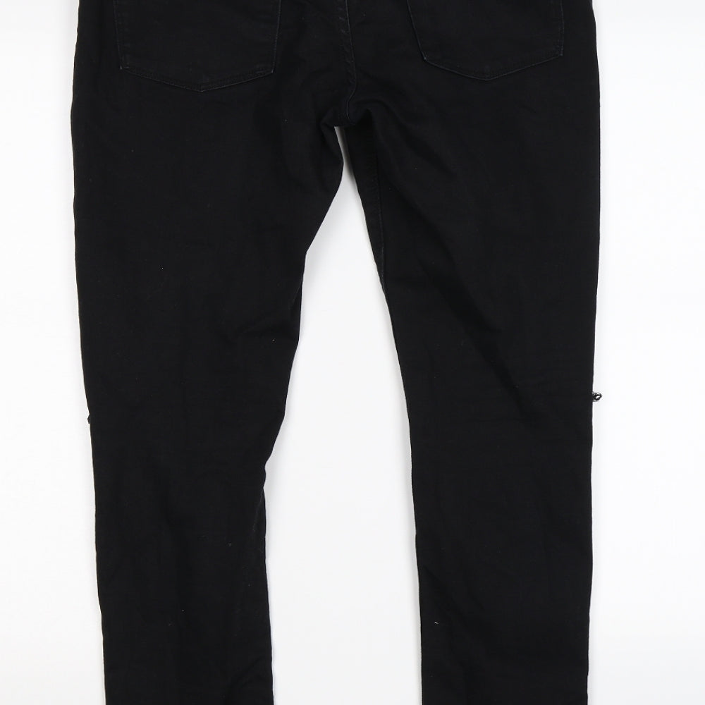 River Island Mens Black  Denim Skinny Jeans Size 32 L30 in