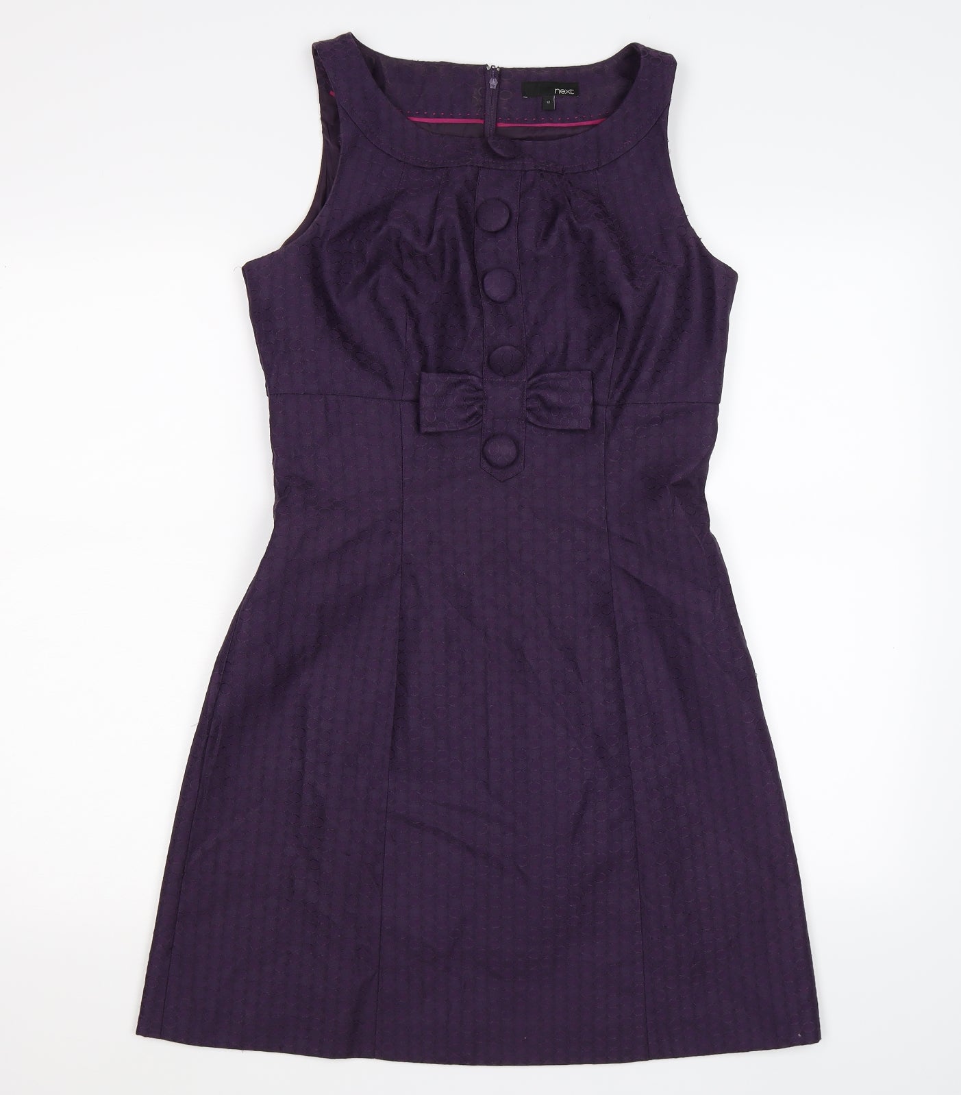 NEXT Womens Purple Polka Dot  Pencil Dress  Size 12