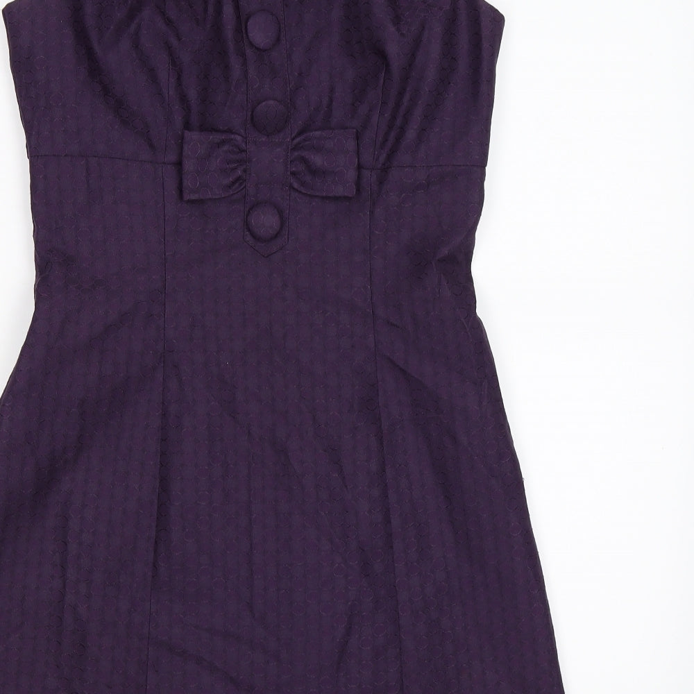 NEXT Womens Purple Polka Dot  Pencil Dress  Size 12