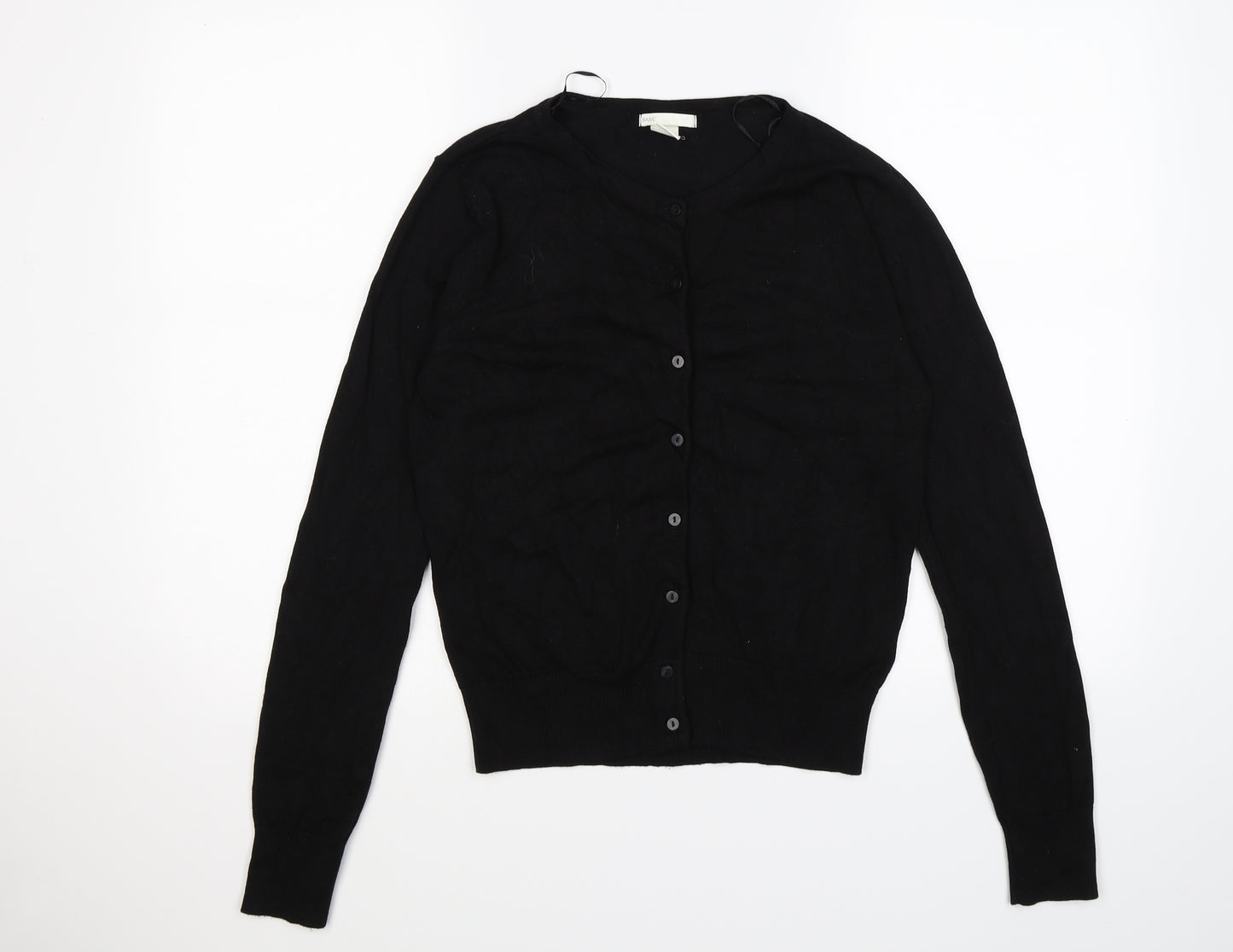 H&M Womens Black  Knit Cardigan Jumper Size S
