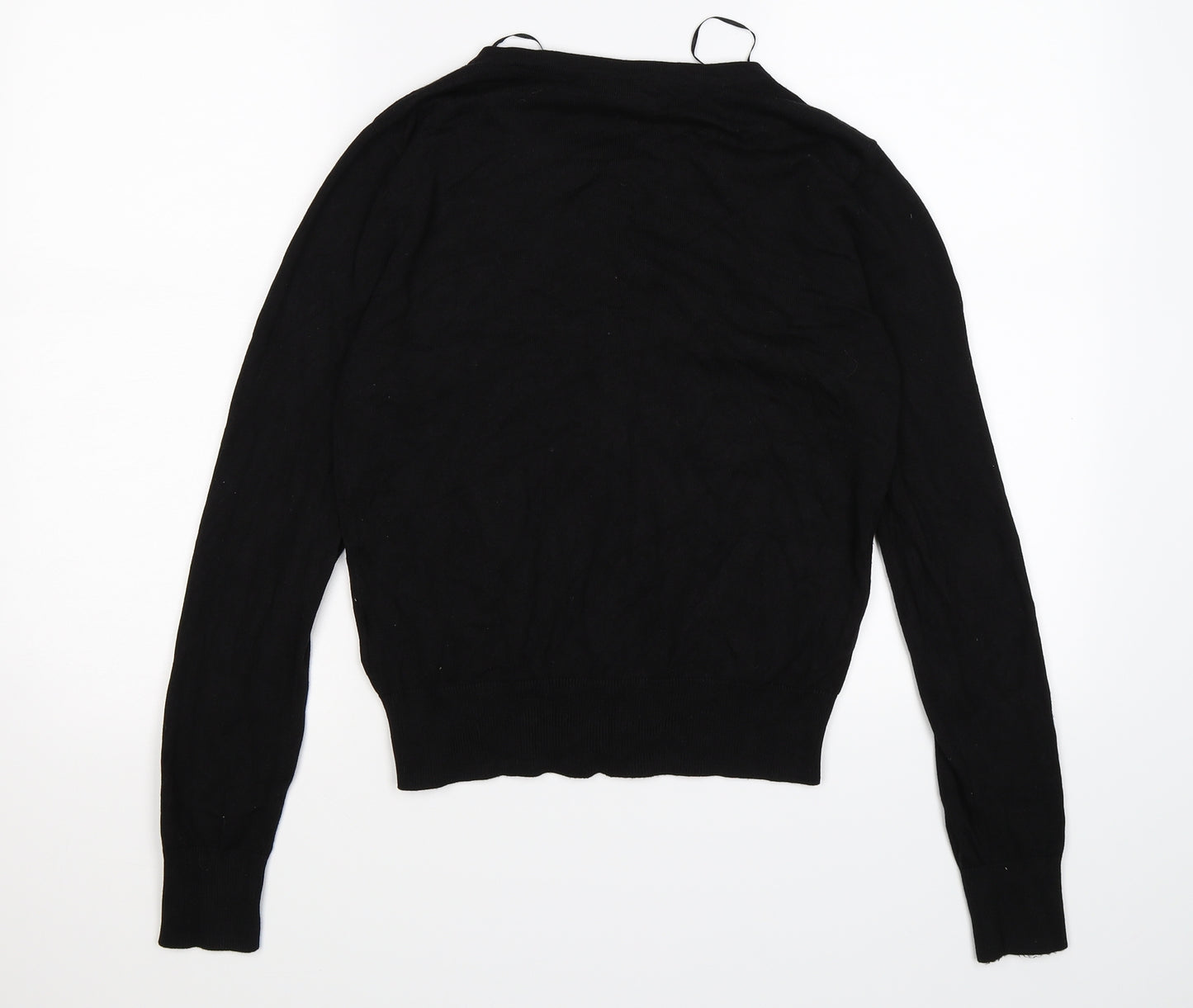 H&M Womens Black  Knit Cardigan Jumper Size S