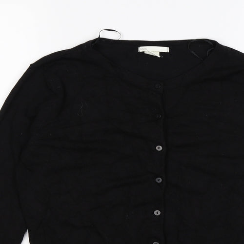 H&M Womens Black  Knit Cardigan Jumper Size S