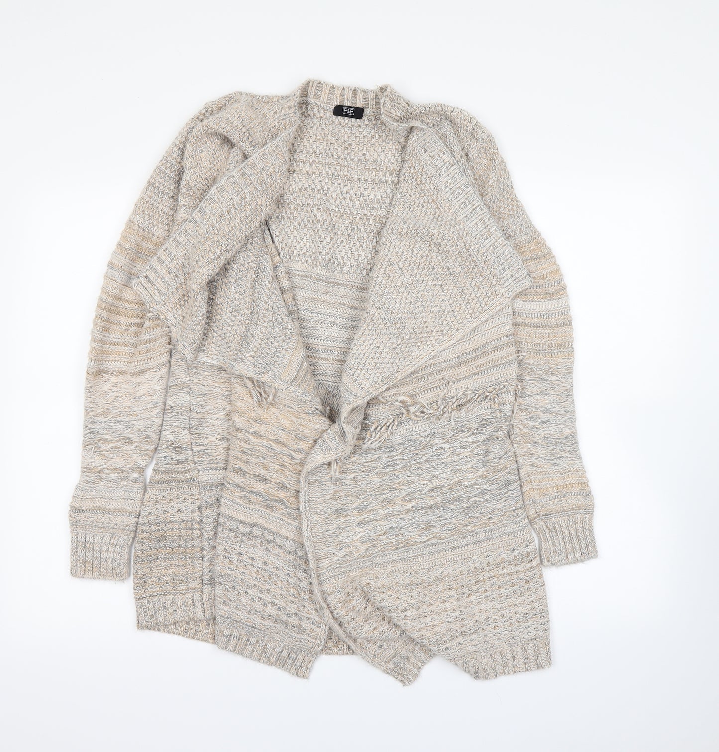 F&F Womens Beige   Cardigan Jumper Size 8