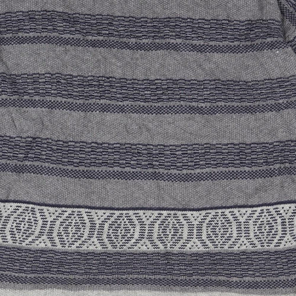 White Stuff Womens Grey Striped  Pullover Jumper Size 18