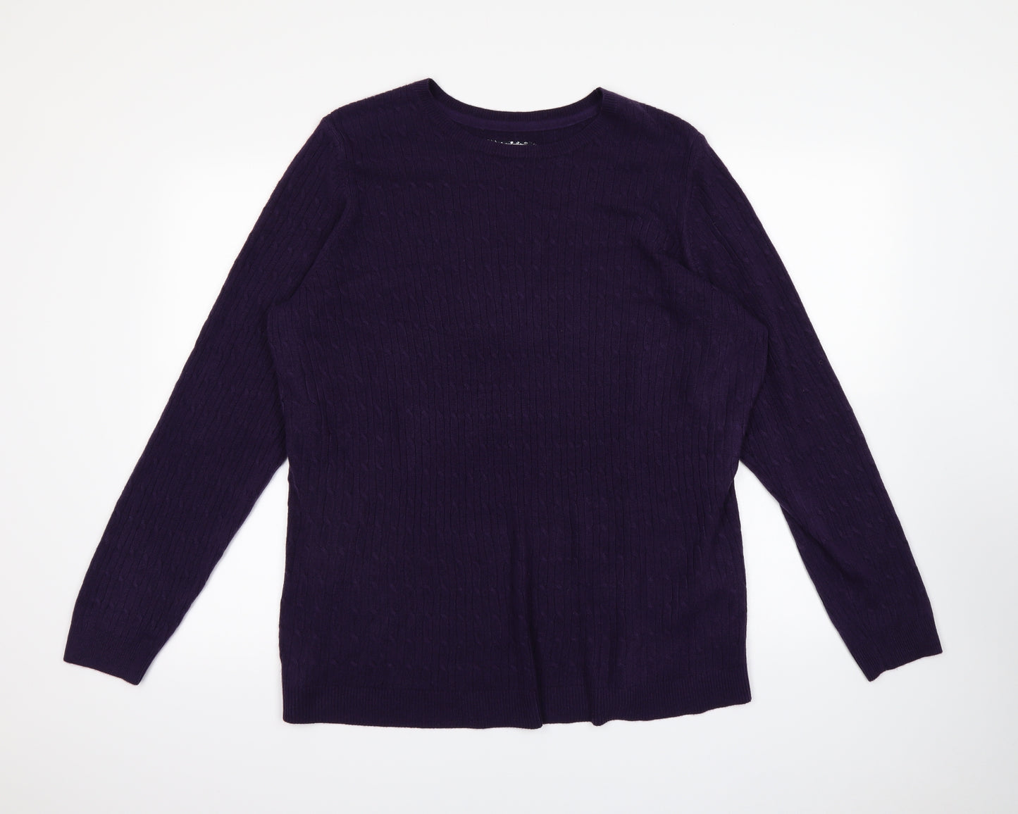 Maine Womens Purple   Pullover Jumper Size 22